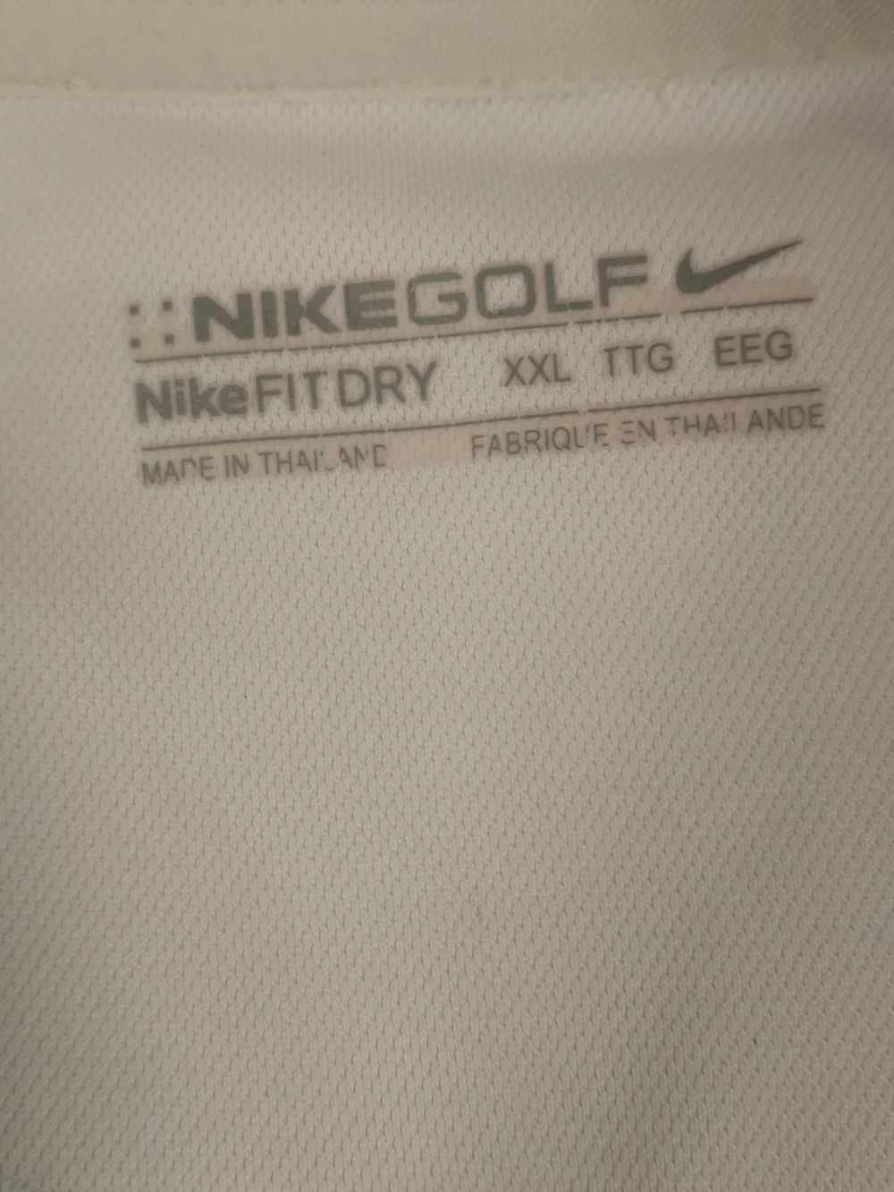 Nike Men's Golf Nike Dri-FIT  Performance White Polo Size XXL